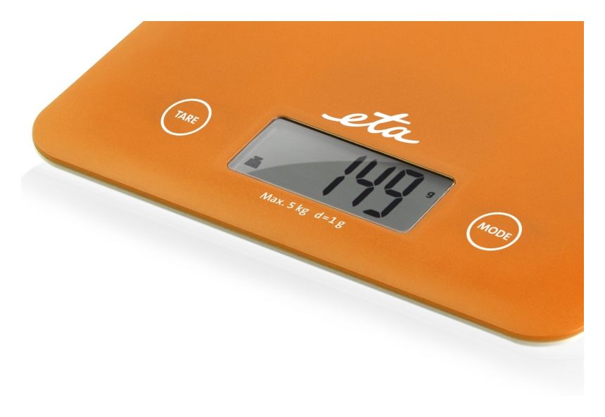 Lori Elektronische Küchenwaage bis 5 kg Genauigkeit 1 g  (Orange) 