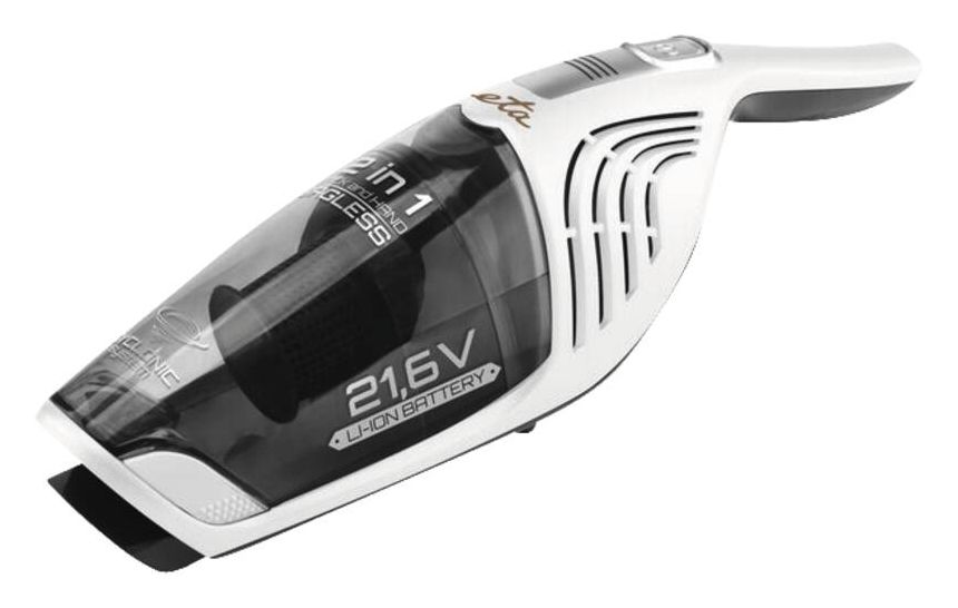 Moneto II Handstaubsauger Beutellos bis 50 min Laufzeit 21,6 V HEPA  (Schwarz, Weiß) 