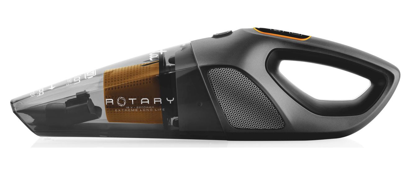 Rotary Handstaubsauger Beutellos bis 30 min Laufzeit 18 V HEPA  (Schwarz) 