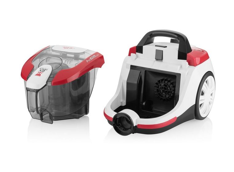 Salvet Bodenstaubsauger Beutellos 700 W HEPA  (Schwarz, Rot, Weiß) 