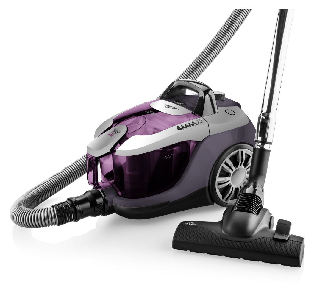 Salvet Animal Bodenstaubsauger Beutellos 700 W HEPA (Schwarz, Silber, Violett) 