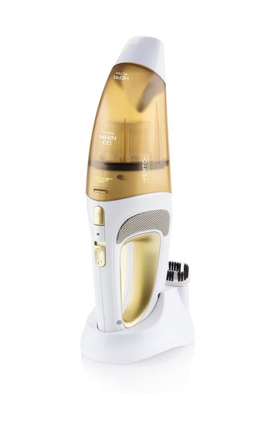 Verto II Handstaubsauger Beutellos bis 15 min Laufzeit 9,6 V HEPA  (Gold, Weiß) 