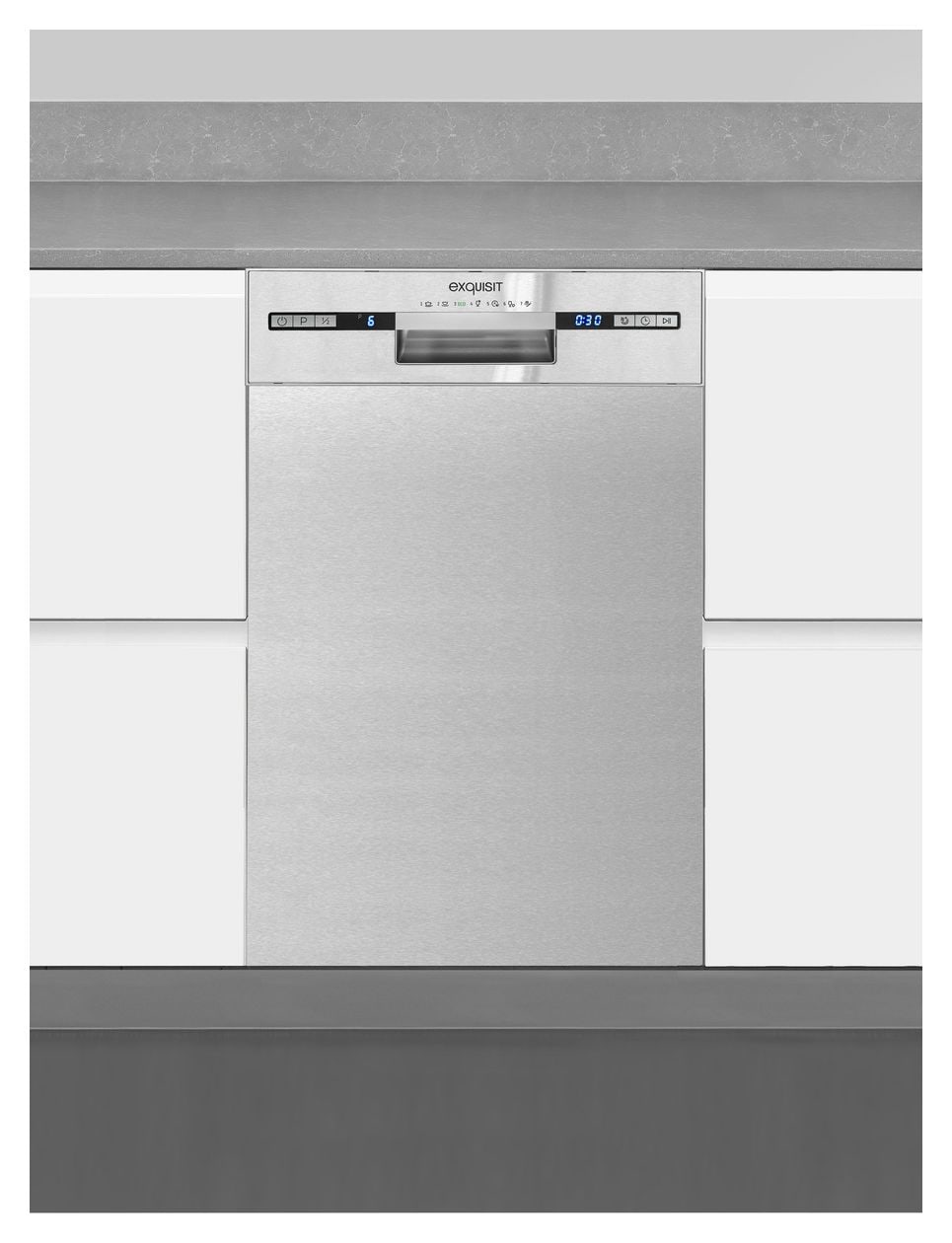 EGSP9309-EF-030E 45 cm Geschirrspüler teilintegriert (ohne Front) Leise 9 Maßgedecke 