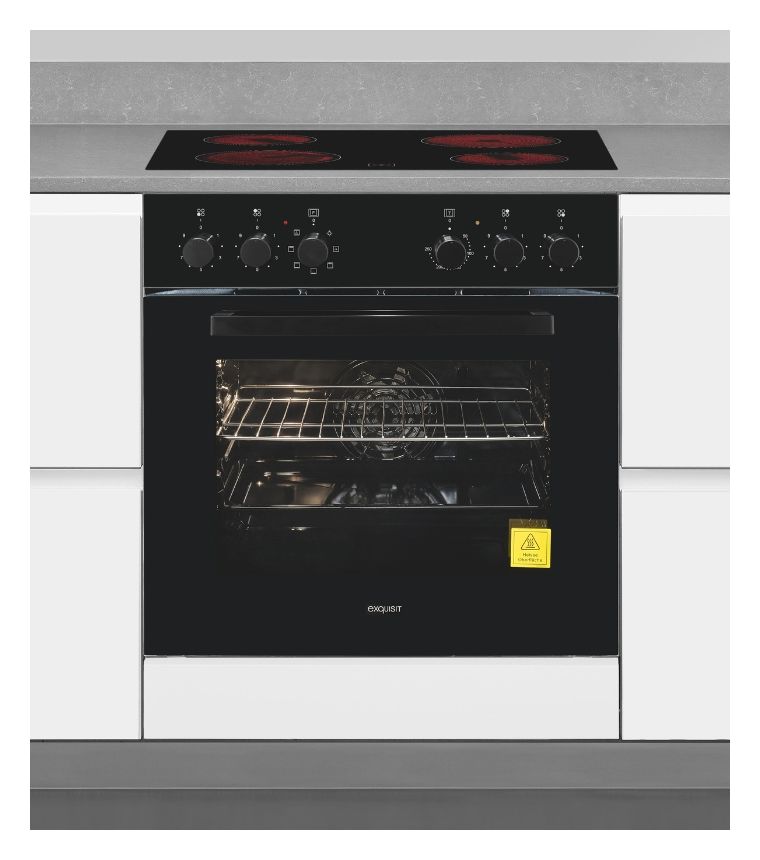 EHE256-U-020 mit Rahmen Herdset normal mit 60 cm Glaskeramik 