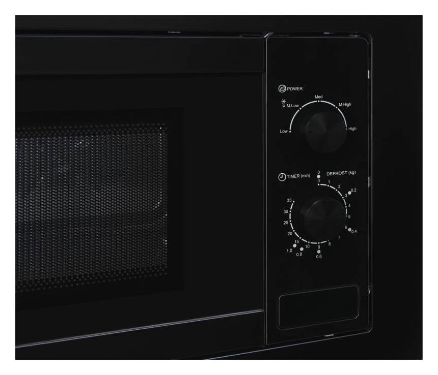 EMW10-020 Einbau-Mikrowelle 800 W Größe: klein 5 Stufen (Schwarz) 