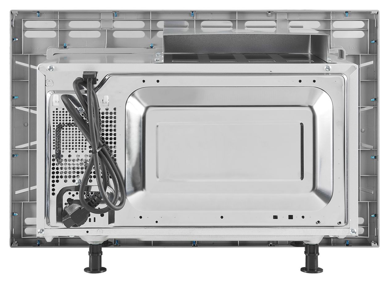 EMW19-7G Einbau-Mikrowelle 1200 W Größe: klein 5 Stufen Grill (Silber) 