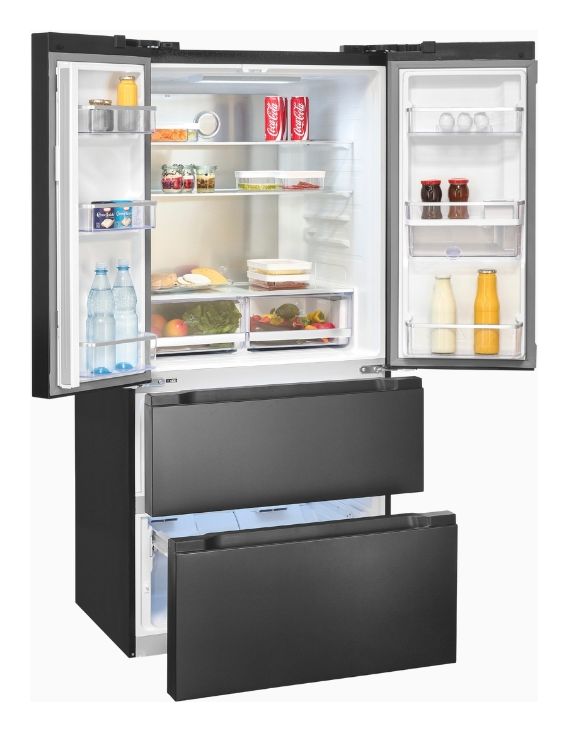 FD490-160-WS-202E Side-by-Side Kühl-/ Gefrierkombination French Door 323 l / 183 l 307 kWh NoFrost 1830 mm x 836 mm  (Grau) 