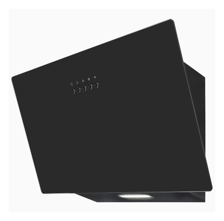 KFD60-020 Umluft Dunstabzugshaube/Esse Wand 60 cm (Schwarz) 