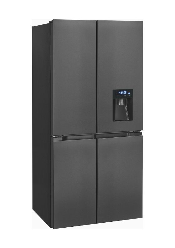 MD430-100-WS-202E Side-by-Side Kühl-/ Gefrierkombination 284 l / 148 l 283 kWh NoFrost 1830 mm x 836 mm  (Schwarz, Edelstahl) 