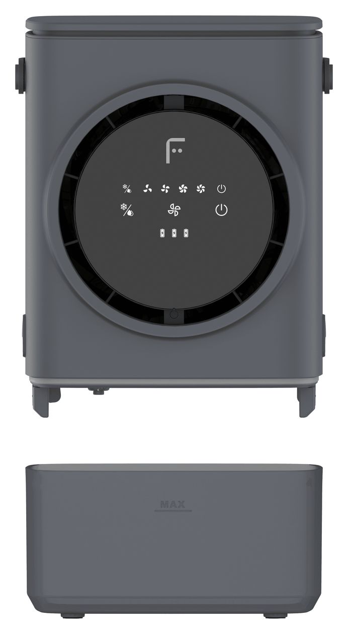 Prestige TC400 100 m³/h Tragbarer Verdunstungsluftkühler 32 dB  (Grau) 