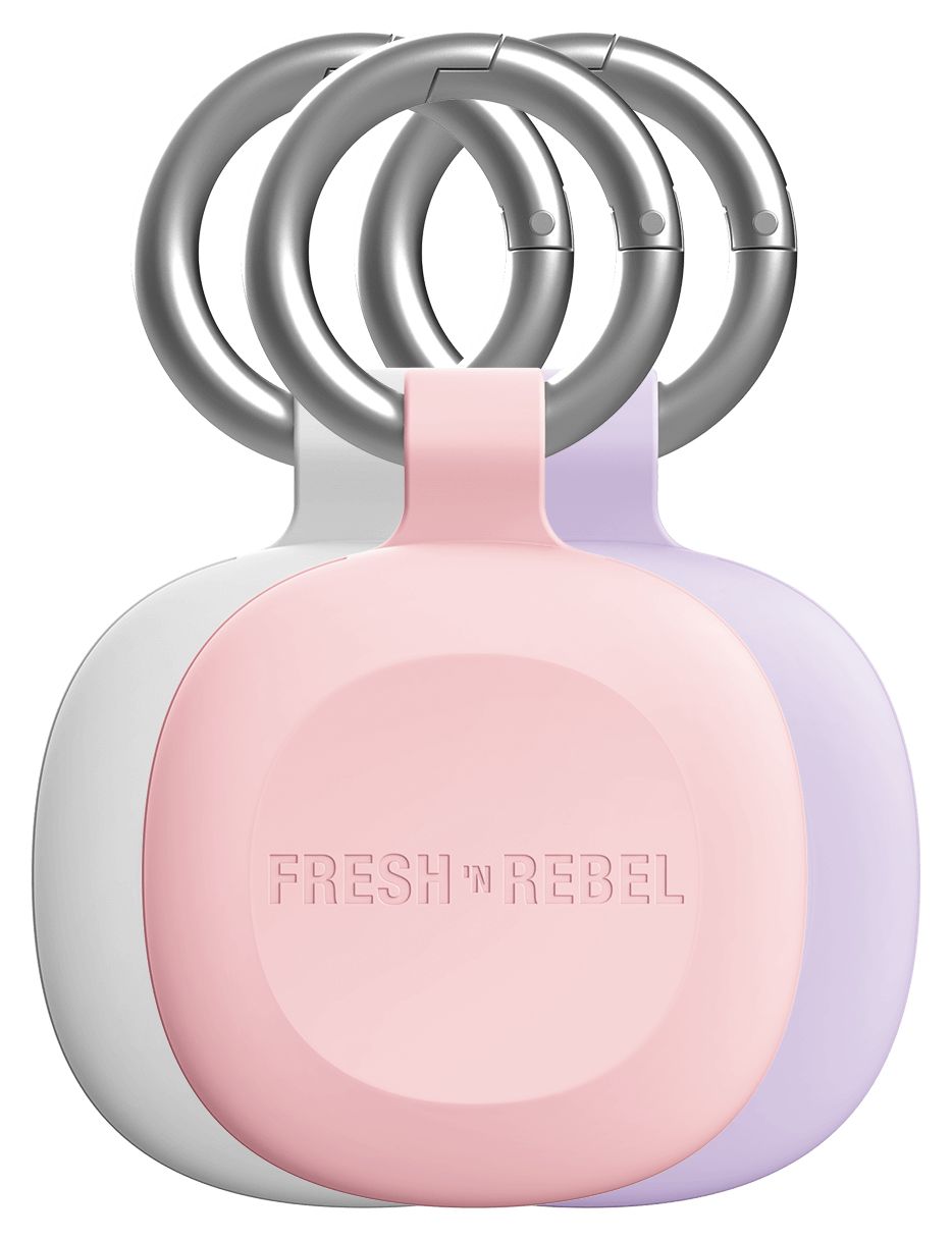 185816 Schlüsselfinder 4er Set Apple Find My, Google's Find Hub (Weiß, Pink, Violett) 