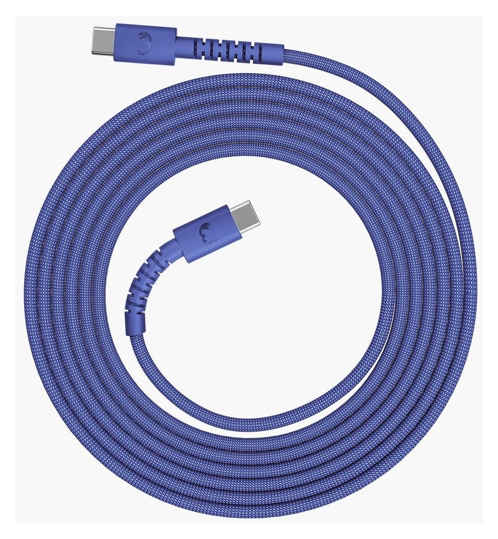 2CCC201TB Rundkabel USB C auf USB C Männlich bis 100 W 2 m  (Blau) 