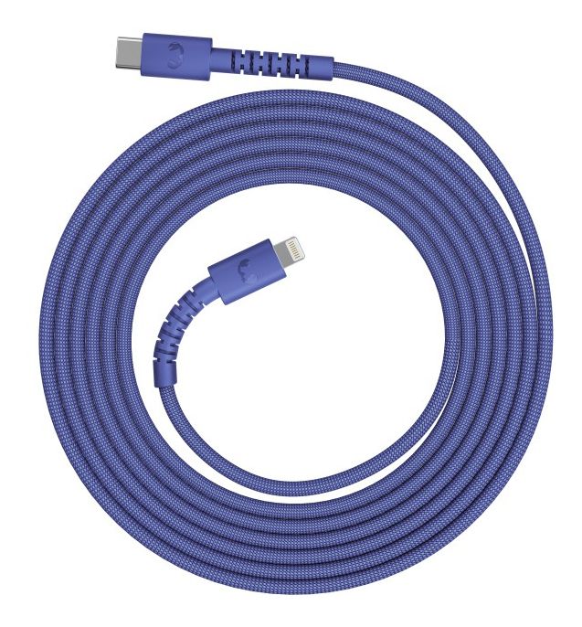 FlexWave Rundkabel Lightning auf USB C Männlich 2 m  (Blau) 