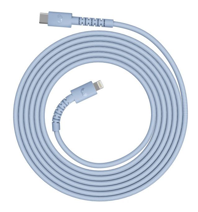 FlexWave Rundkabel Lightning auf USB C Männlich 2 m  (Blau) 