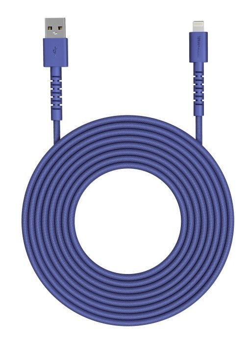 FlexWave Stecker Rundkabel Lightning auf USB A 2 m  (True Blue) 