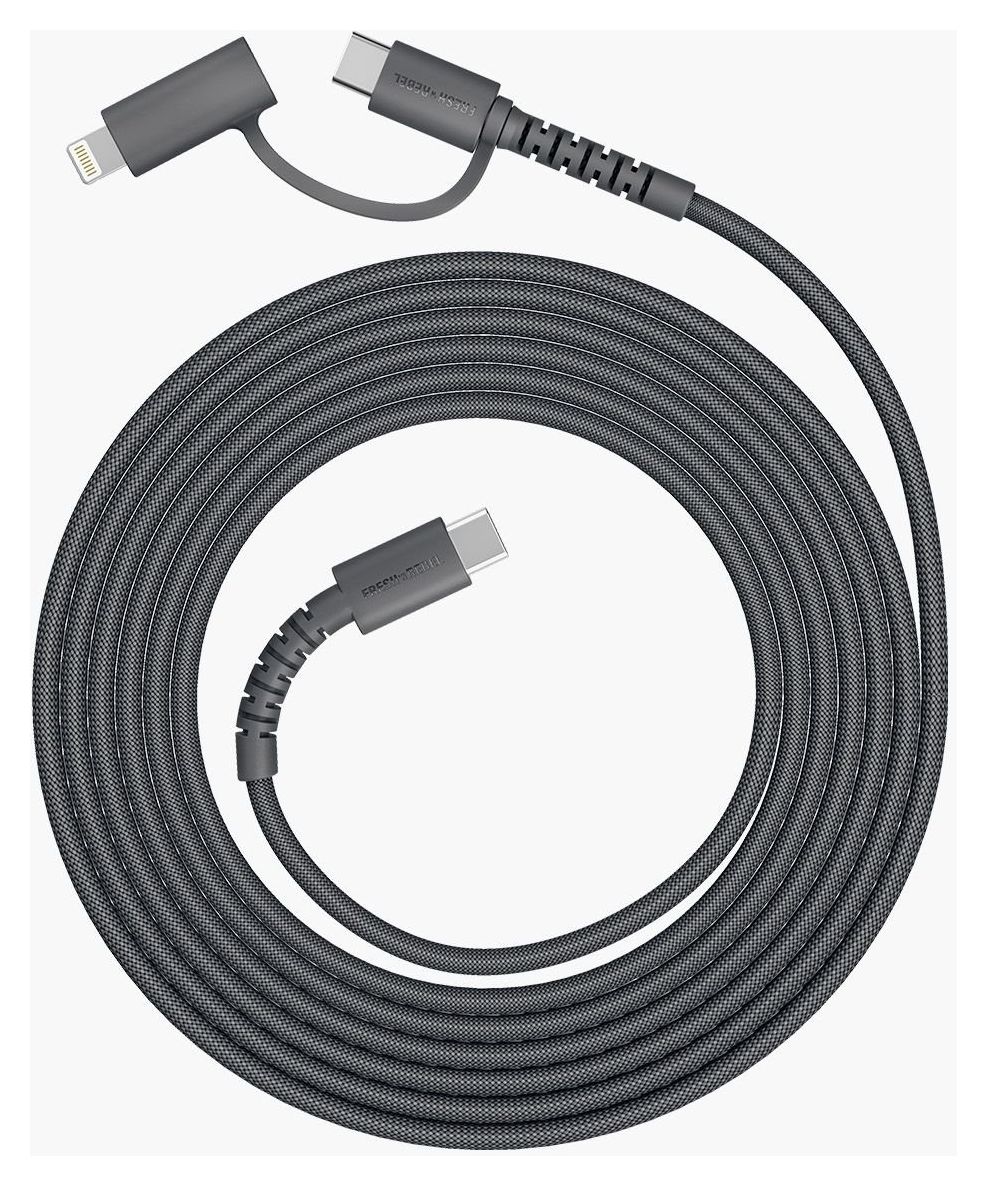 FlexWave Lightning auf USB C Männlich 2 m  (Schwarz) 