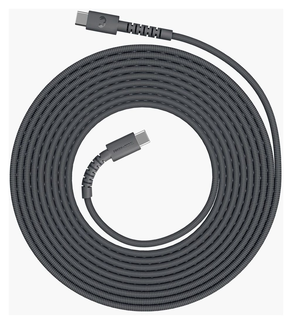 FlexWave Rundkabel USB C auf USB C Männlich bis 60 W 3 m  (Schwarz) 