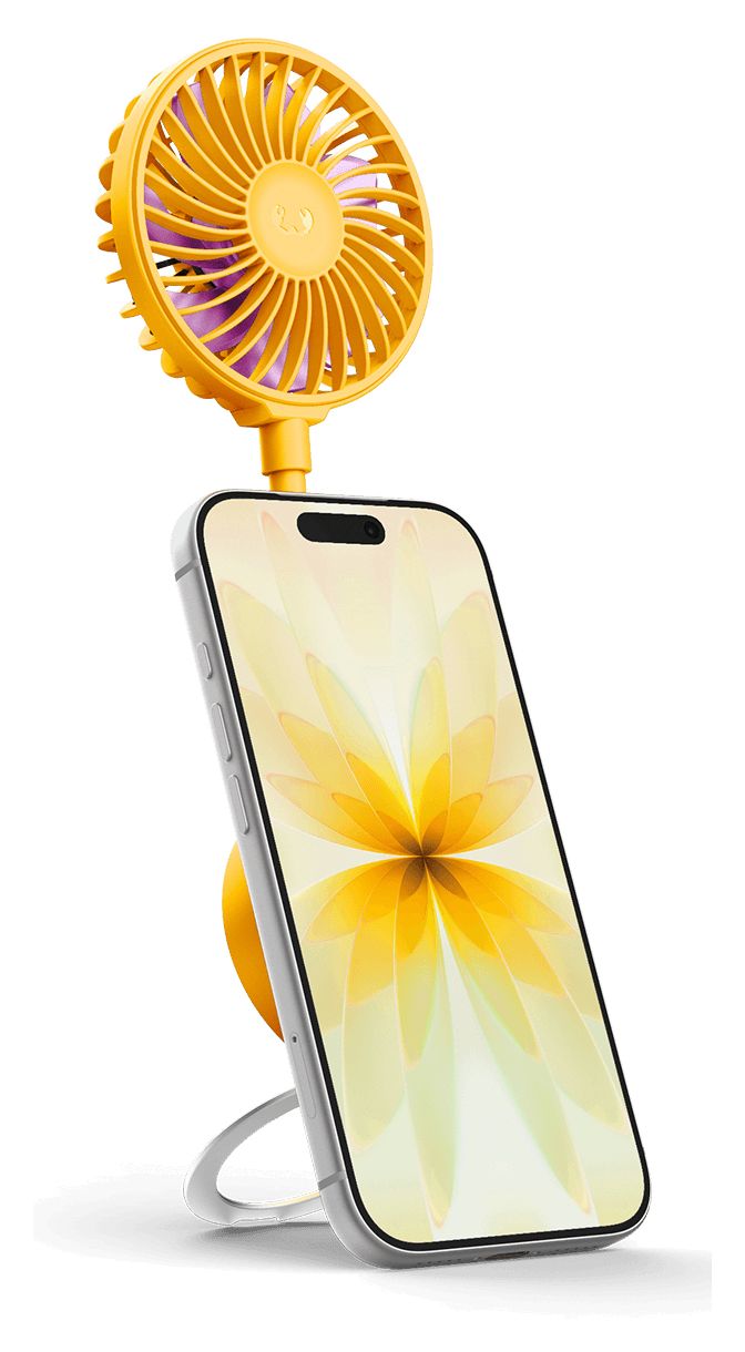 Magnetic Fan Handventilator  (Orange) 