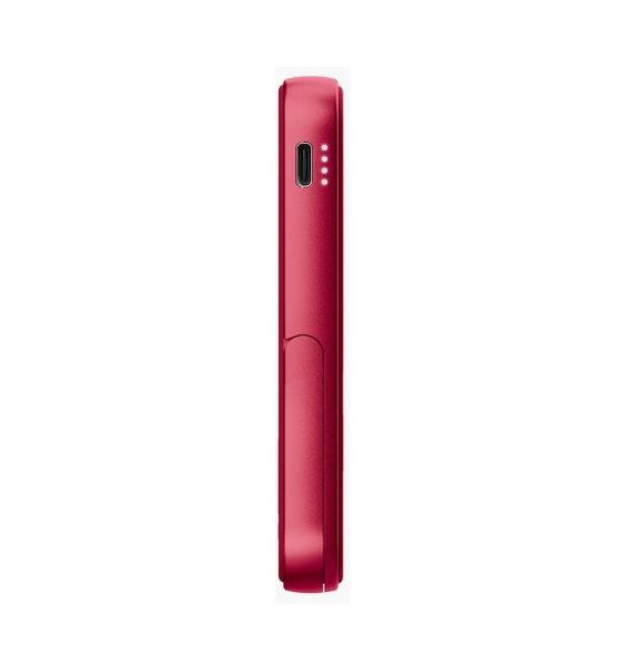 Wireless Magnetic 5000 mAh Powerbank USB Typ-C Kabelloses Laden  (Rot) 