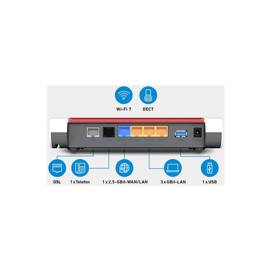 FRITZ!Box 7630 WiFi 7 Router Dual-Band (2,4 GHz/5 GHz) 688 Mbit/s 