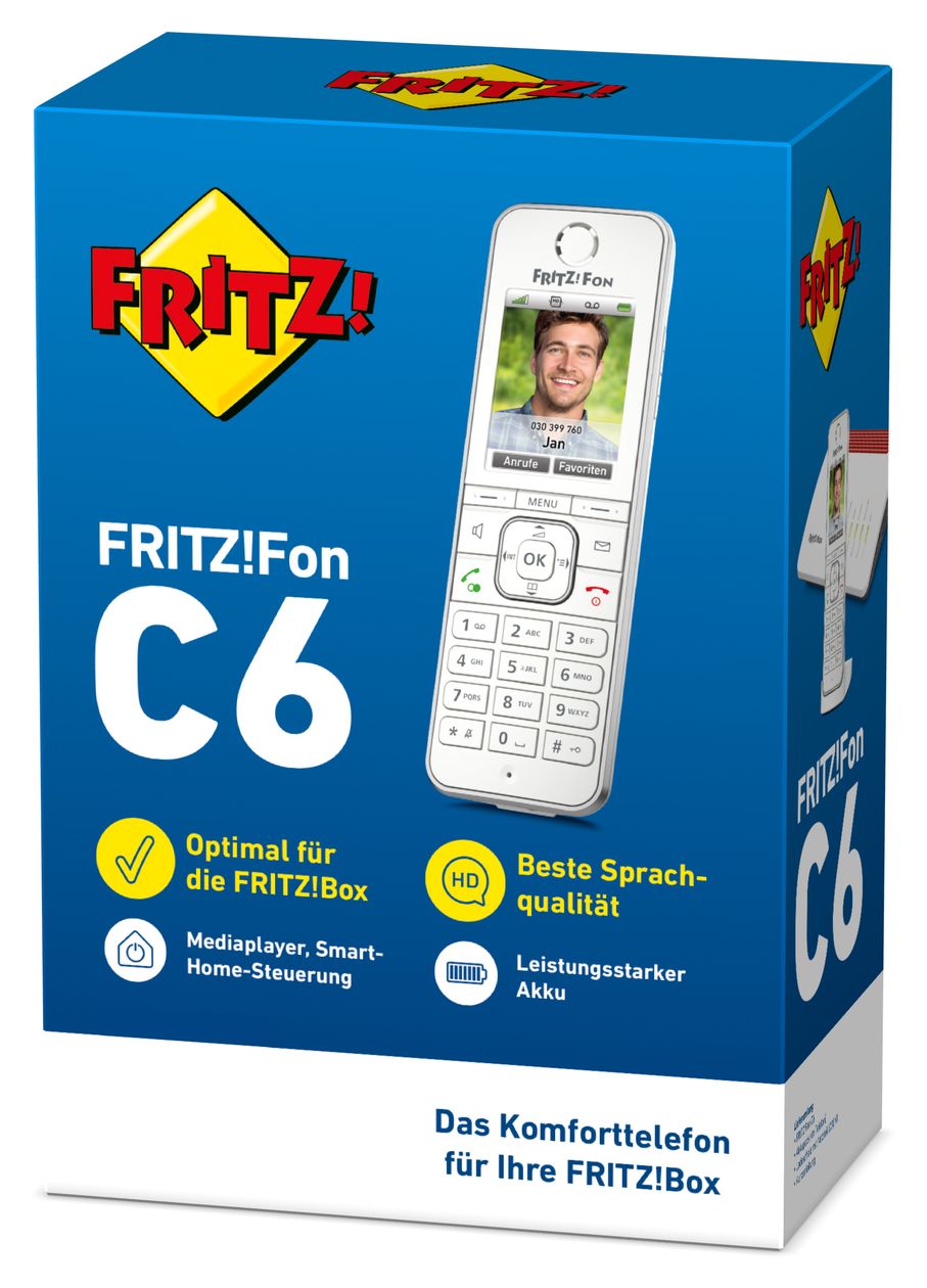 FRITZ!Fon C6 DECT-Telefon  (Weiß) 
