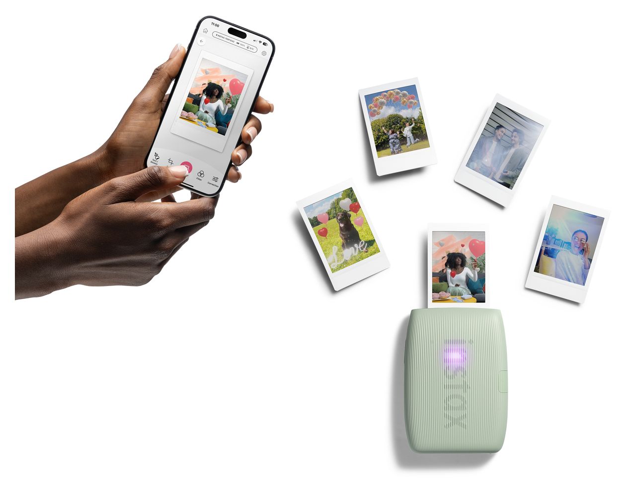 Instax Mini Link3 2.4" x 1.8" (6.2x4.6 cm) Foto Drucker 800 x 600 DPI  (Salbei) 