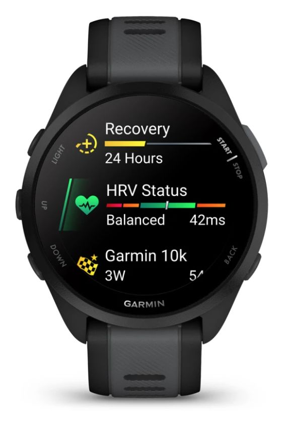 Forerunner 165 Digital 43 mm Smartwatch Rund  (Schwarz) 