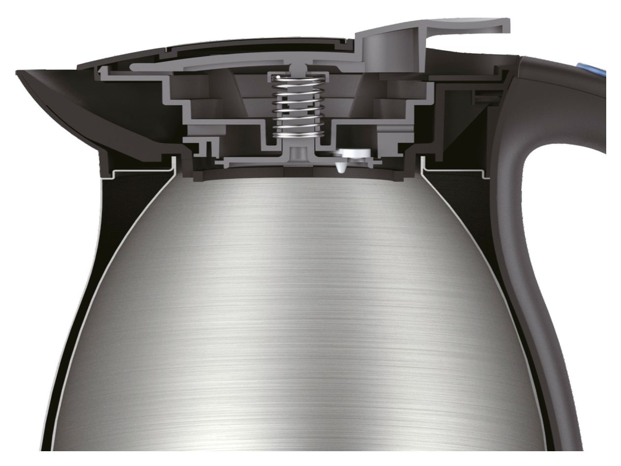 42426 Design 1,7 l Wasserkocher 2200 W  (Schwarz, Edelstahl) 
