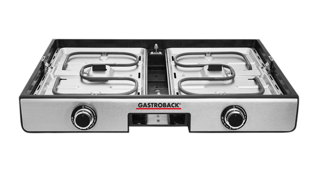 42524 Design Plancha & BBQ 2 Zone(n) 2000 W mit 420 x 280 mm Fläche  (Schwarz, Edelstahl) 