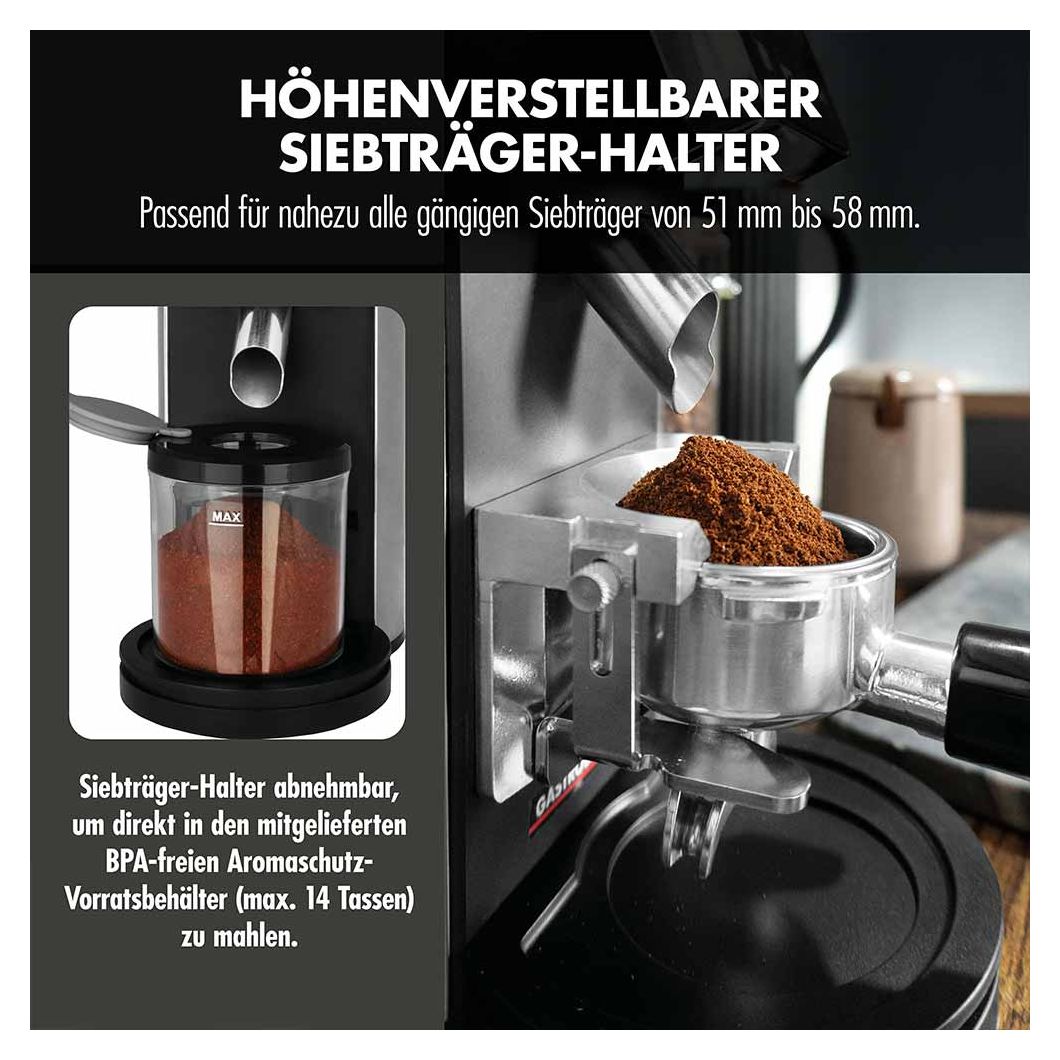 42644 Pro Touch 30 Kaffeemühle für 300 g 150 W (Schwarz, Transparent) 