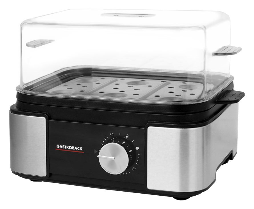 42803 EasyCook 6 Eierkocher für 6 Eier  (Schwarz, Edelstahl) 