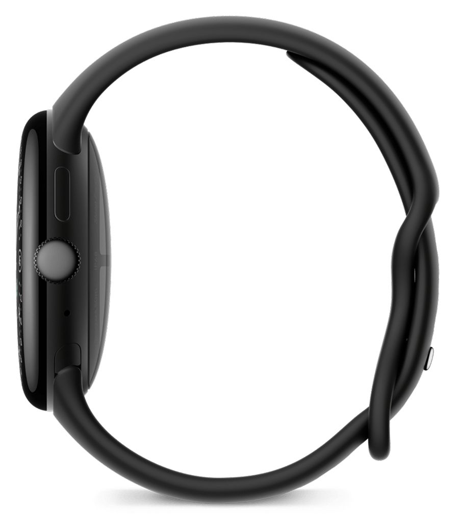 Pixel Watch 4 Digital 45 mm S/L Smartwatch Rund IP68 72 h 320 ppi 4G  (Schwarz) 