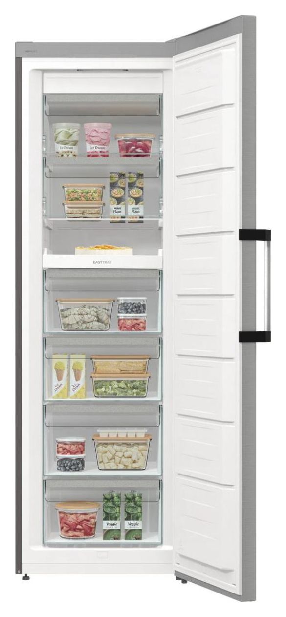 FN619DAXL6 280 l Gefrierschrank 198,72 kWh Jahr NoFrost (Grau, Edelstahl, Dunkles Grau) 