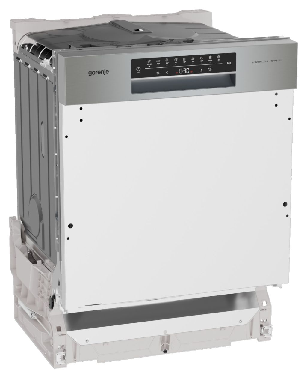 GI663A97X 60 cm Geschirrspüler teilintegriert (ohne Front) Sehr leise 16 Maßgedecke aquaStop Funktion Auto Open 