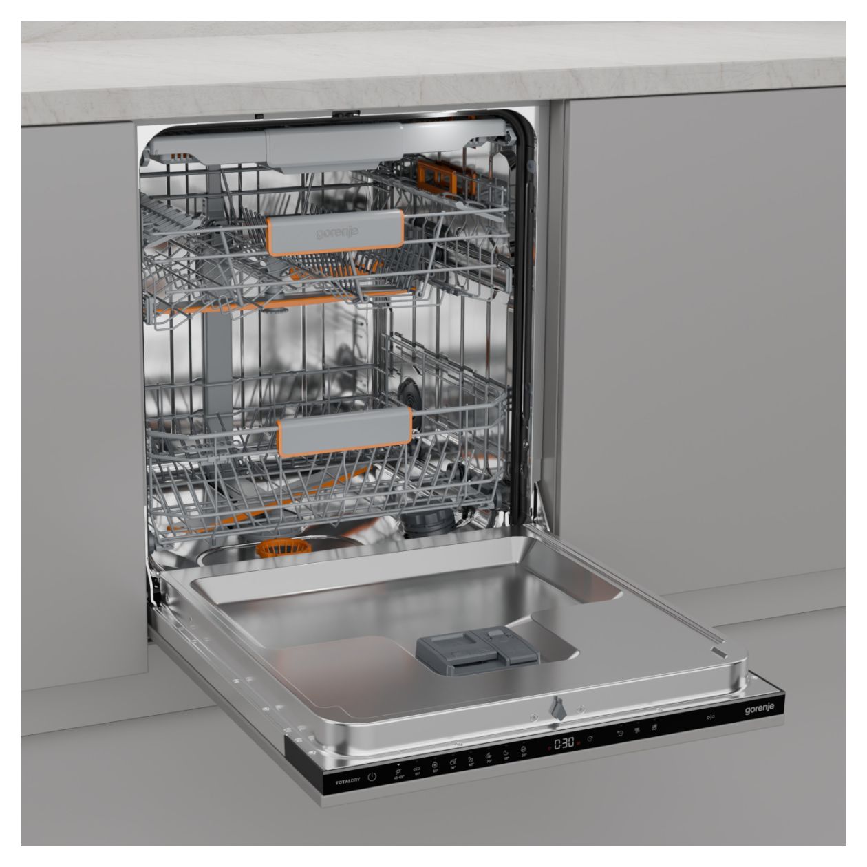 GV663A67 60 cm Geschirrspüler vollintegriert (ohne Front) Sehr leise 16 Maßgedecke aquaStop Funktion Auto Open 