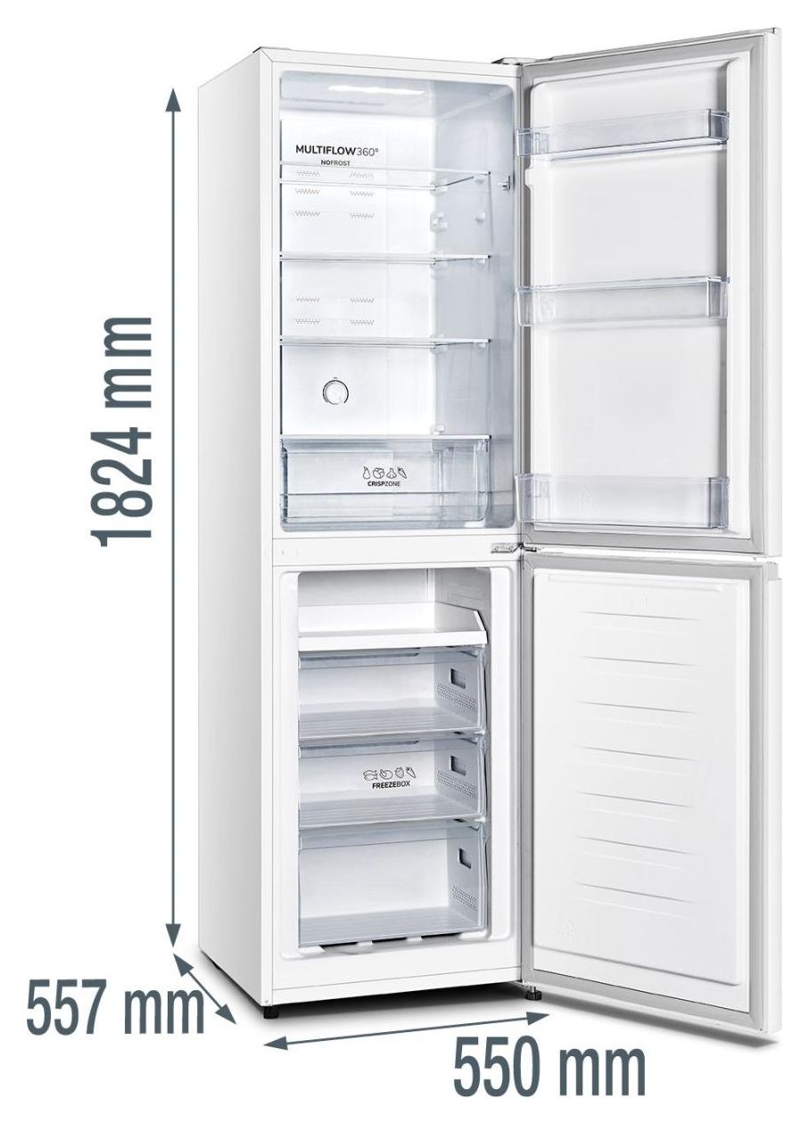 NRK418ECW4 171 l / 85 l Kühl-Gefrierkombi freistehend NoFrost 226 kWh Jahr  (Weiß) 