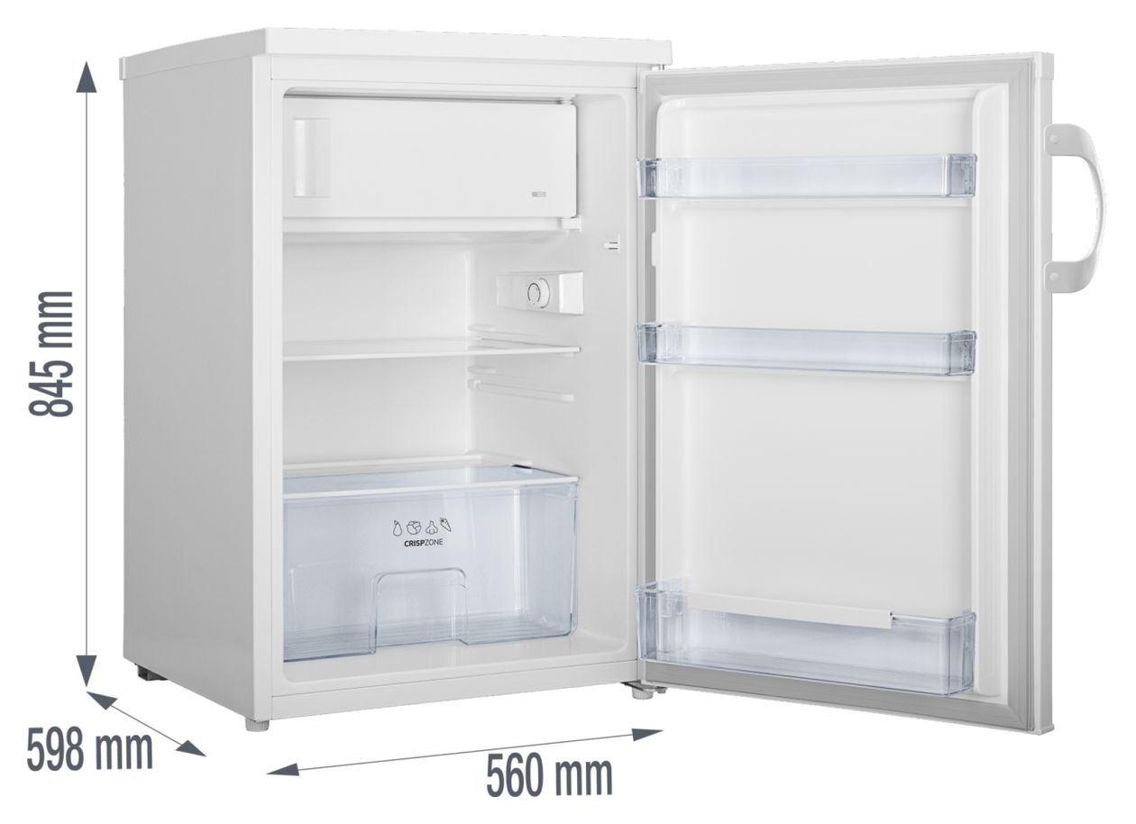 RB492PW 120 l / 107 l Tischkühlschrank EEK: E 137 kWh Jahr  (Weiß) 