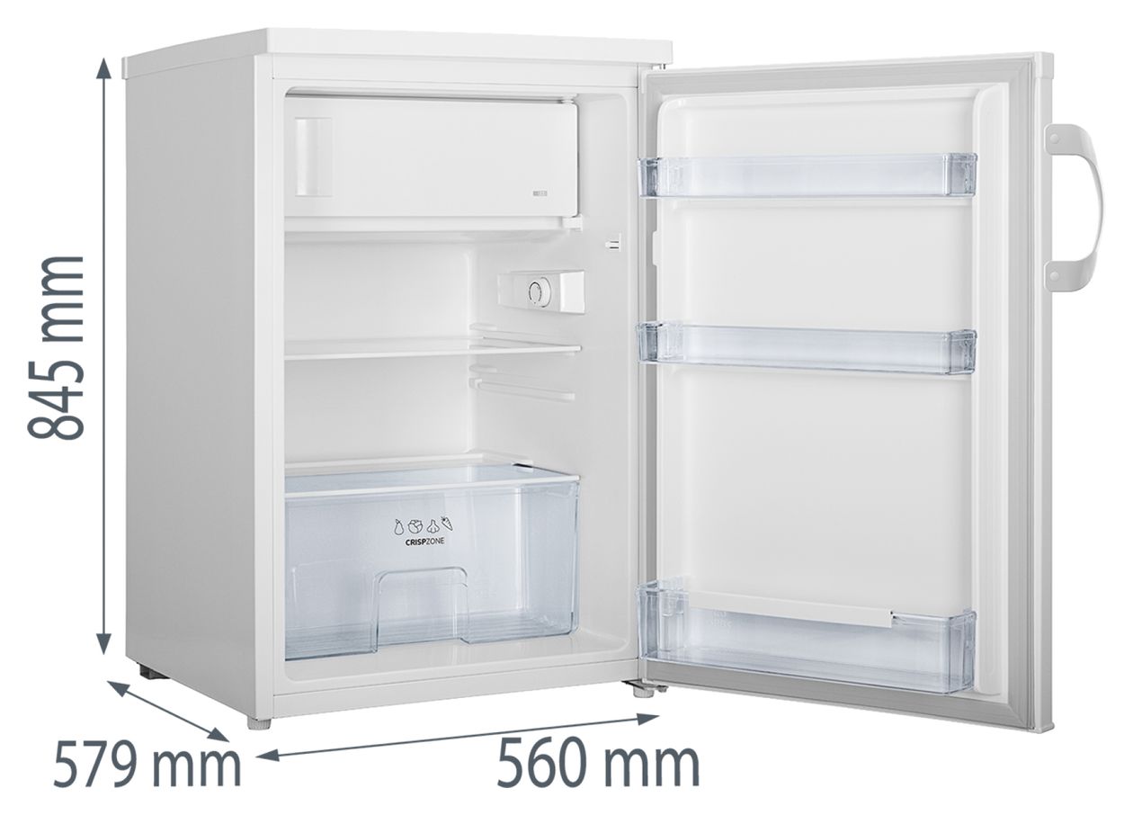 RB493PW 120 l / 107 l Tischkühlschrank EEK: D 109,5 kWh Jahr  (Weiß) 