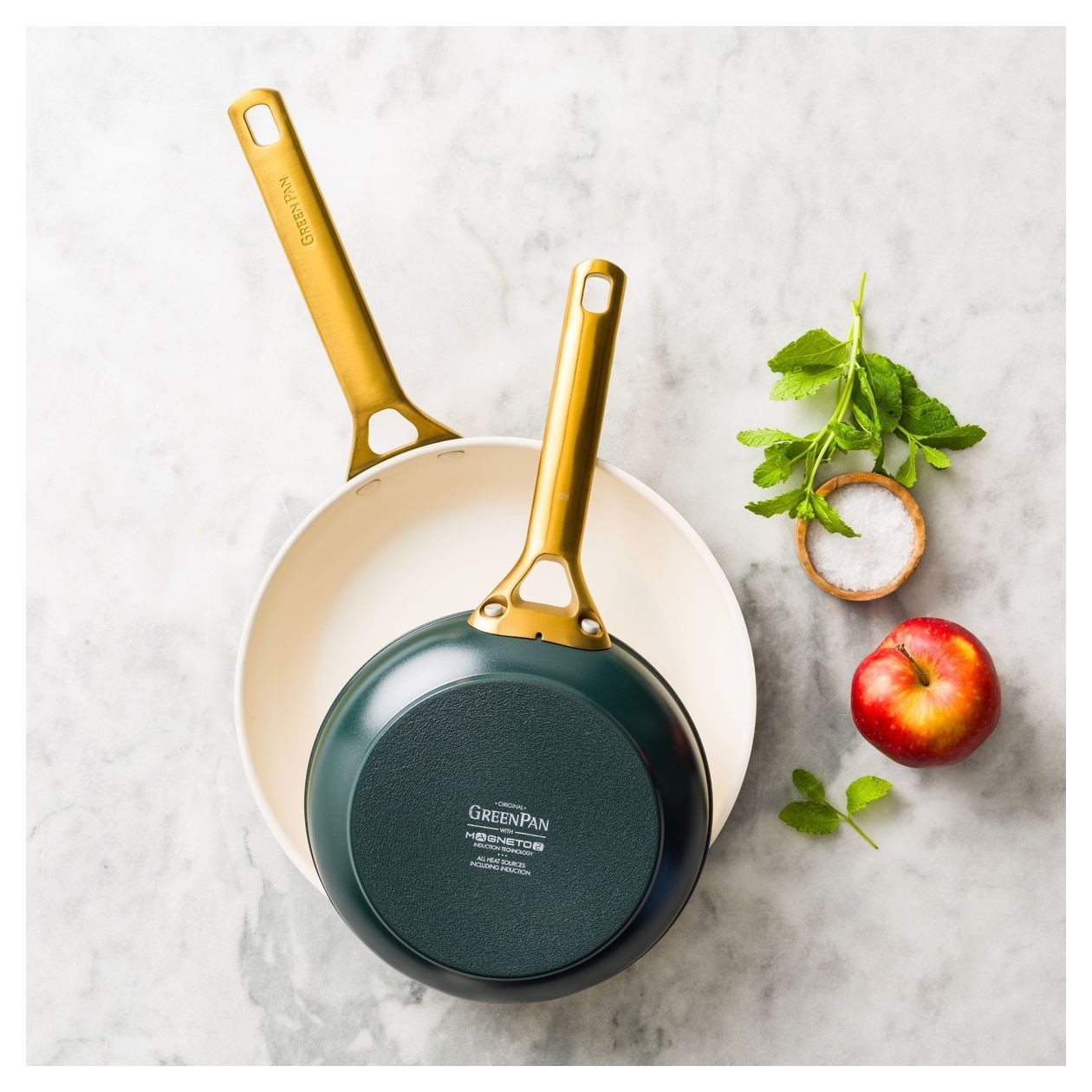 Padova Reserve Bratpfanne 2-er Set 20+26cm   (Grün) 