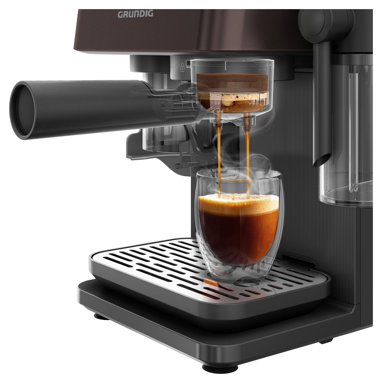 KSM8530 Siebträger Kaffeemaschine 20 bar 1688 W  (Schwarz, Braun) 