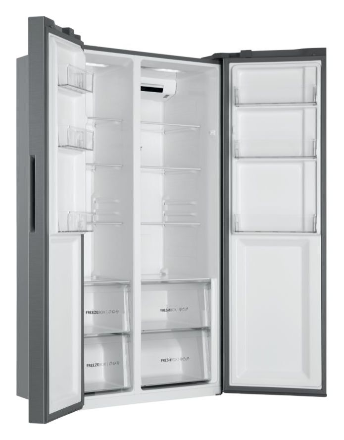 HSR3918FNPG Side-by-Side Kühl-/ Gefrierkombination 337 l / 191 l 399 kWh NoFrost 1775 mm x 908 mm  (Silber) 