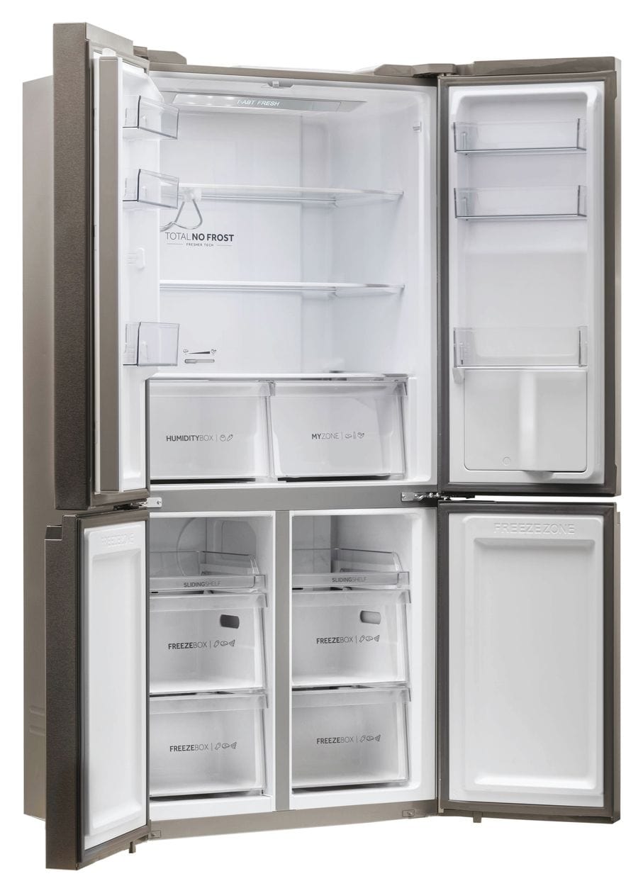 HTF-520WP7 Side-by-Side Kühl-/ Gefrierkombination 351 l / 174 l 360 kWh NoFrost 1900 mm x 908 mm  (Silber) 