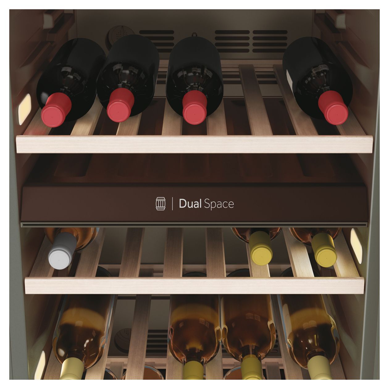 HWS77GDAU1 Weinkühler Freistehend EEK: G 2 Zonen 77 Flasche(n) 