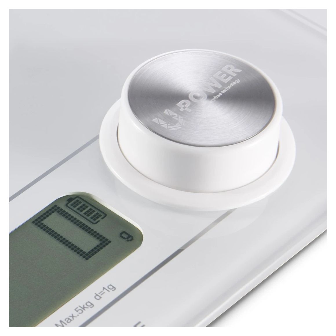 002912 Elektronische Küchenwaage bis 5 kg Genauigkeit 1 g  (Weiß) 