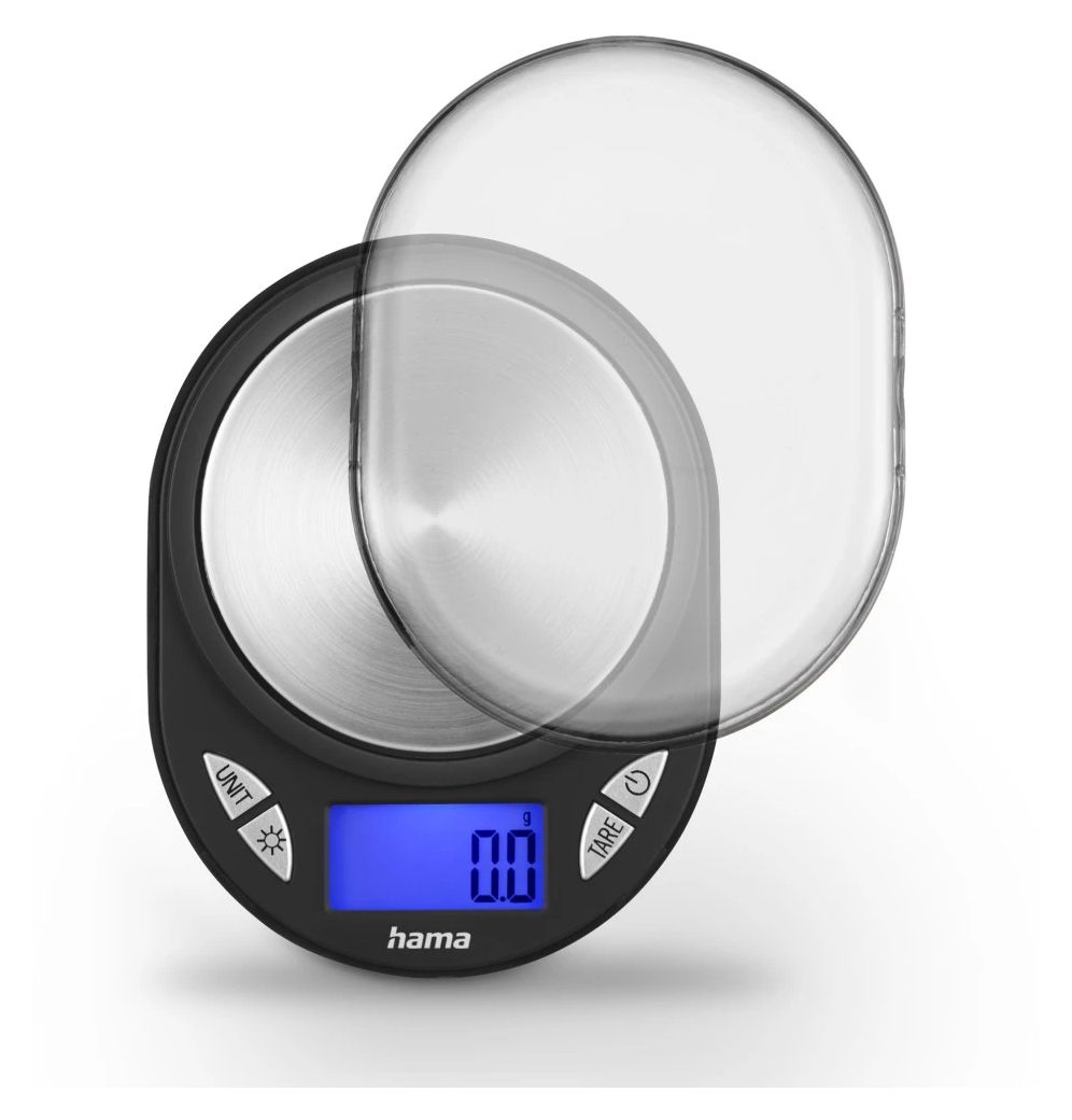 002927 Elektronische Küchenwaage bis 0,5 kg Genauigkeit 0,1 g  (Schwarz) 