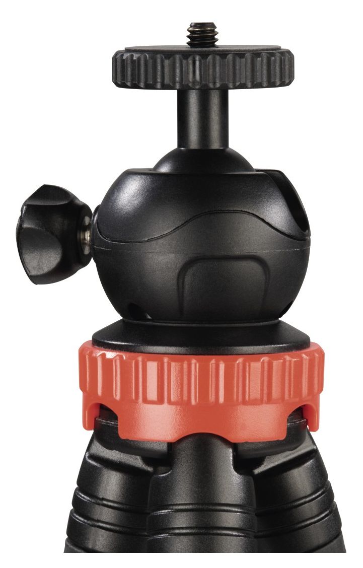 004620 Traveller Pro 105 Ball 3 Beine Stativ Smartphone-/Action-Kamera  (Schwarz/Rot) 