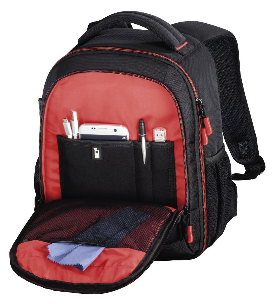 139856 Miami 150 Kamera-Rucksack für Universal 220 x 100 x 240 mm  (Schwarz/Rot) 