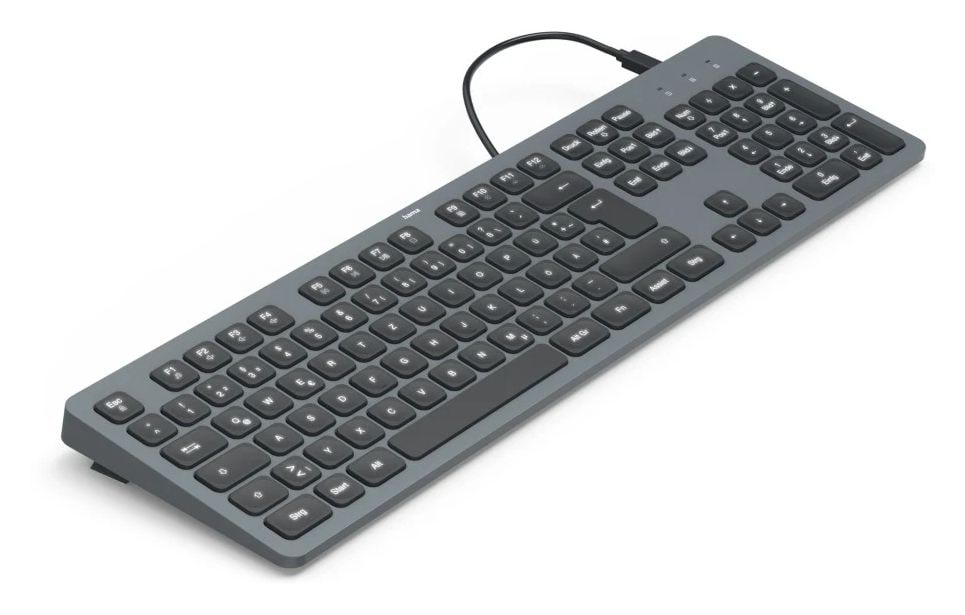 173058 CK-400 Heimbüro Tastatur USB (Schwarz, Dunkles Grau) 