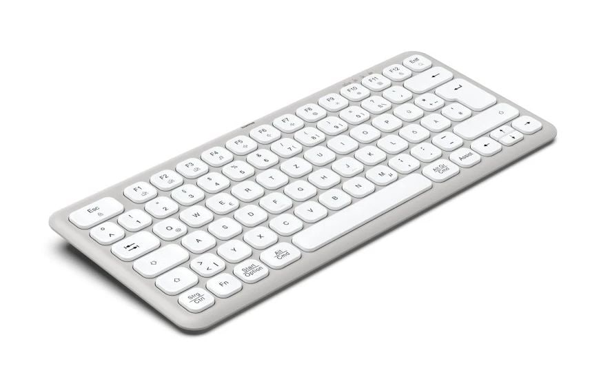 173060 WK-500 Heimbüro Tastatur RF Wireless + Bluetooth 2.4 GHz  (Grau, Weiß) 