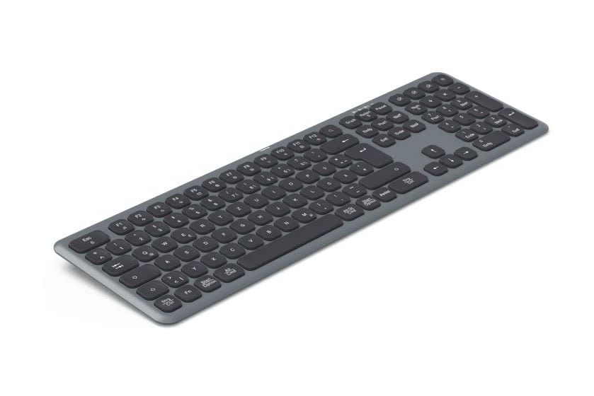 173063 WK-550 Heimbüro Tastatur RF Wireless + Bluetooth 2.4 GHz (Schwarz, Dunkles Grau) 